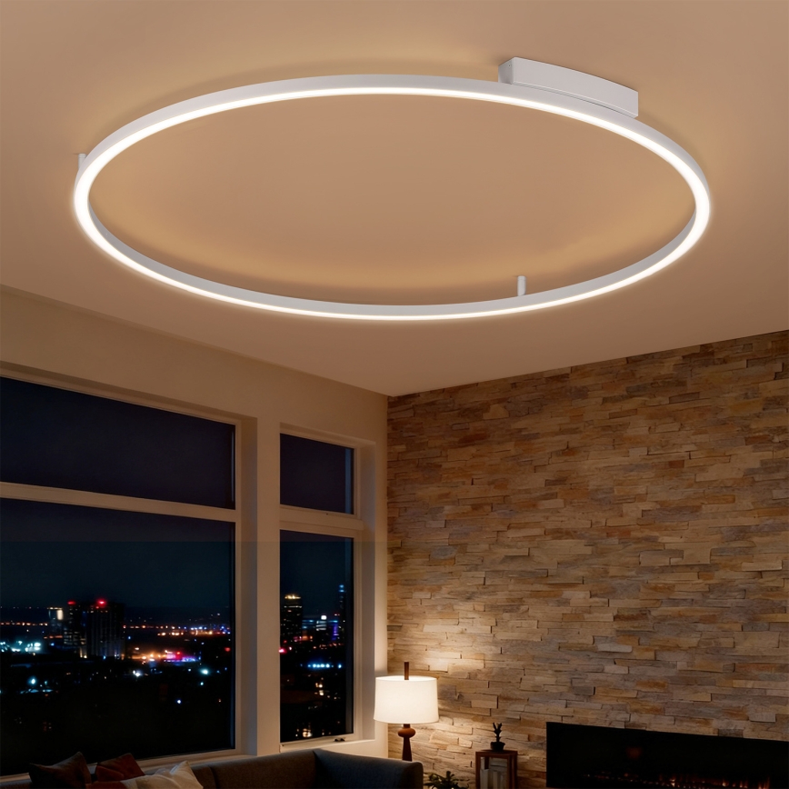 Brilagi - Zatemnjivo stropno LED svetilo PORTOFINO LED/85W/230V 3000-6000K premer 120 cm srebrno + z daljinskim upravljalnikom