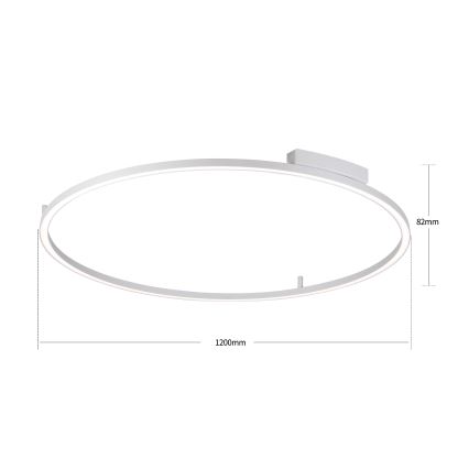 Brilagi - Zatemnjivo stropno LED svetilo PORTOFINO LED/85W/230V 3000-6000K premer 120 cm srebrno + z daljinskim upravljalnikom