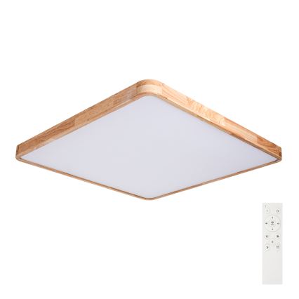 Brilagi - LED zatemnjiva stropna svetilka WOODLINE SQUARE LED/180W/230V 3000-6000K hrast 100x100 cm + daljinski upravljalnik