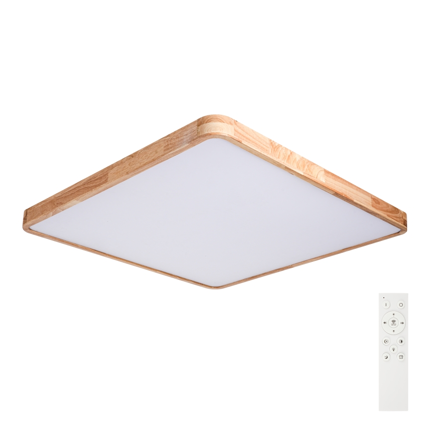 Brilagi - LED zatemnjiva stropna svetilka WOODLINE SQUARE LED/180W/230V 3000-6000K hrast 100x100 cm + daljinski upravljalnik