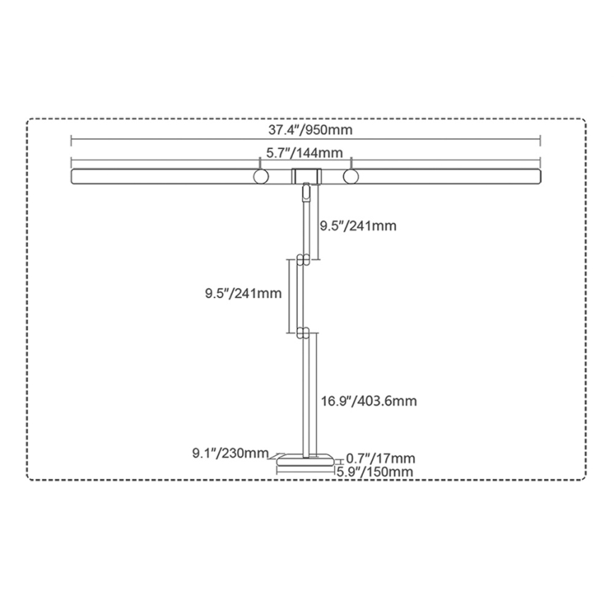 Brilagi - LED namizna svetilka VARIO z nastavljivo svetlostjo in upravljanjem na dotik LED/24W/230V 3000-6500K CRI 92 bela