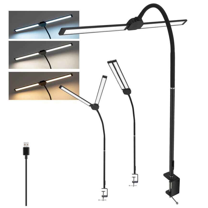 Brilagi - LED zatemnjiva namizna svetilka USB VARIO LED/14W/5V 3000-6000K črna