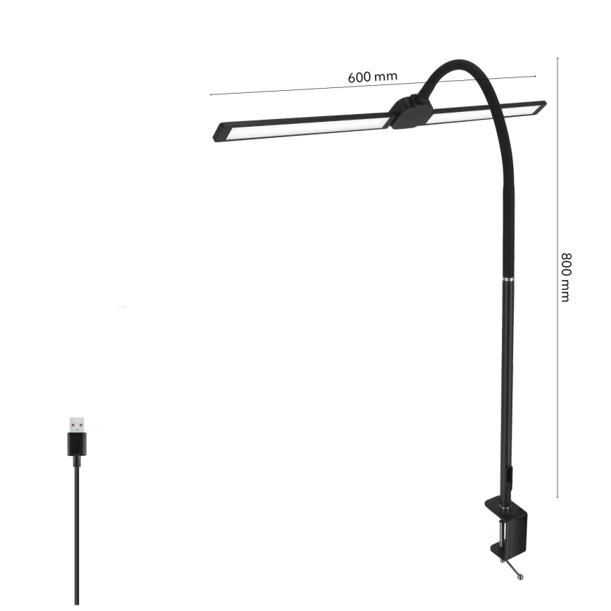 Brilagi - LED zatemnjiva namizna svetilka USB VARIO LED/14W/5V 3000-6000K črna