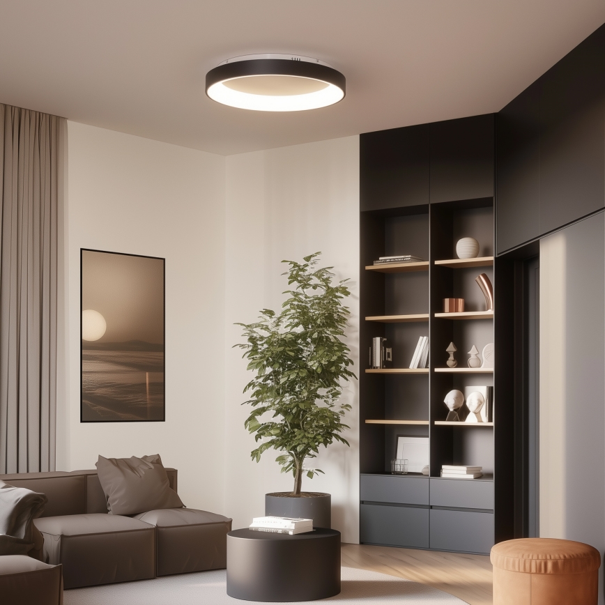 Brilagi - LED Zatemnljivo stropno svetilo FALCON II LED/99W/230V 3000-6500K premer 60 cm črna + daljinski upravljalnik