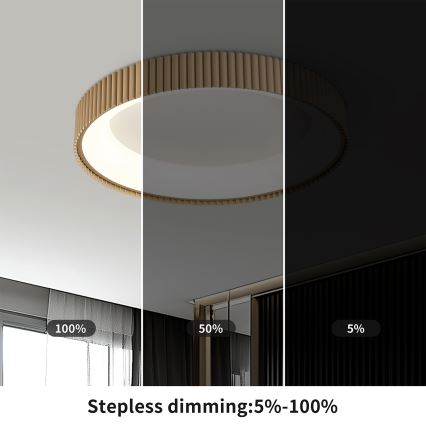 Brilagi - LED zatemnjevalna stropna svetilka FALCON MODERN LED/30W/230V 3000-6500K premer 40 cm bež + daljinski upravljalnik