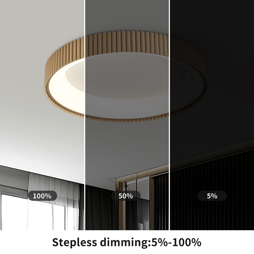 Brilagi - LED zatemnjevalna stropna svetilka FALCON MODERN LED/30W/230V 3000-6500K premer 40 cm bež + daljinski upravljalnik
