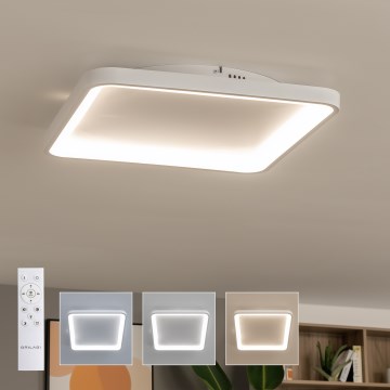 Brilagi - LED zatemnjiva stropna svetilka FALCON SLIM LED/50W/230V 3000-6500K 50x50 cm bela + daljinski upravljalnik