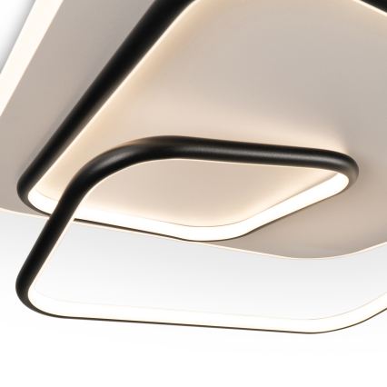 Brilagi - LED zatemnljivo stropno svetilo FLARE LED/81W/230V 3000-6000K 50x50 cm bela/črna + daljinski upravljalnik