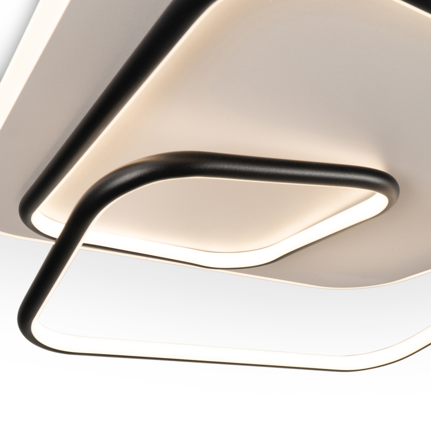 Brilagi - LED zatemnljivo stropno svetilo FLARE LED/81W/230V 3000-6000K 50x50 cm bela/črna + daljinski upravljalnik