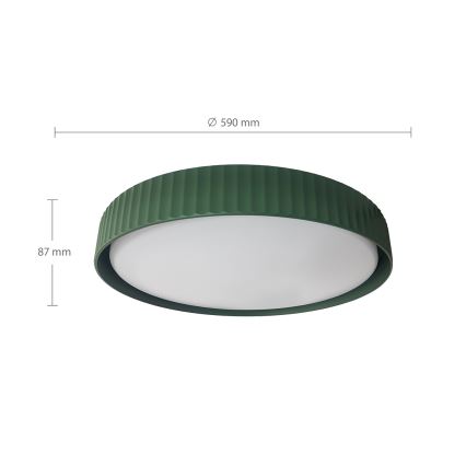 Brilagi - Zatemnjiva stropna LED svetilka LUCIA LED/60W/230V 3000-6500K premer 59 cm zelena + daljinski upravljalnik