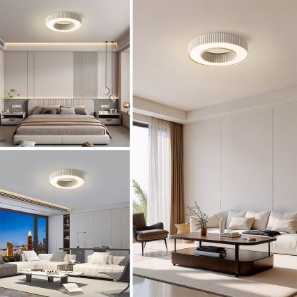 Brilagi - LUMIX LED stropna svetilka z nastavljivo svetlostjo LED/48W/230V 3000-6000K, bež, premer 50 cm + daljinski upravljalnik