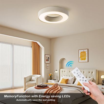 Brilagi - LUMIX LED stropna svetilka z nastavljivo svetlostjo LED/48W/230V 3000-6000K, bež, premer 50 cm + daljinski upravljalnik