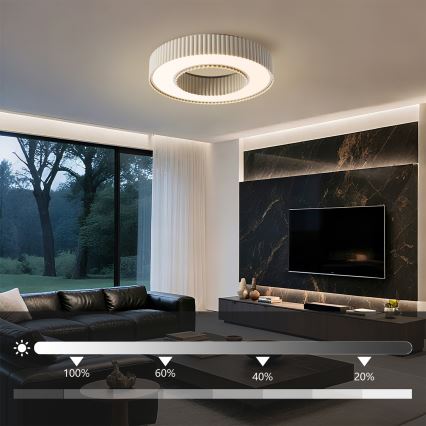 Brilagi - LUMIX LED stropna svetilka z nastavljivo svetlostjo LED/48W/230V 3000-6000K, bež, premer 50 cm + daljinski upravljalnik