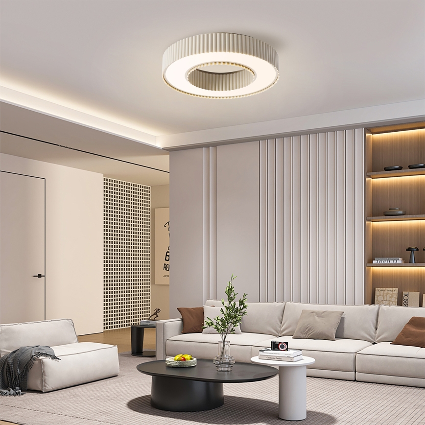 Brilagi - LUMIX LED stropna svetilka z nastavljivo svetlostjo LED/48W/230V 3000-6000K, bež, premer 50 cm + daljinski upravljalnik