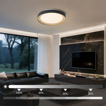 Brilagi - Zatemnljiva stropna LED svetilka NEXO LED/48W/230V 3000-6000K črna, Ø 43 cm + daljinski upravljalnik