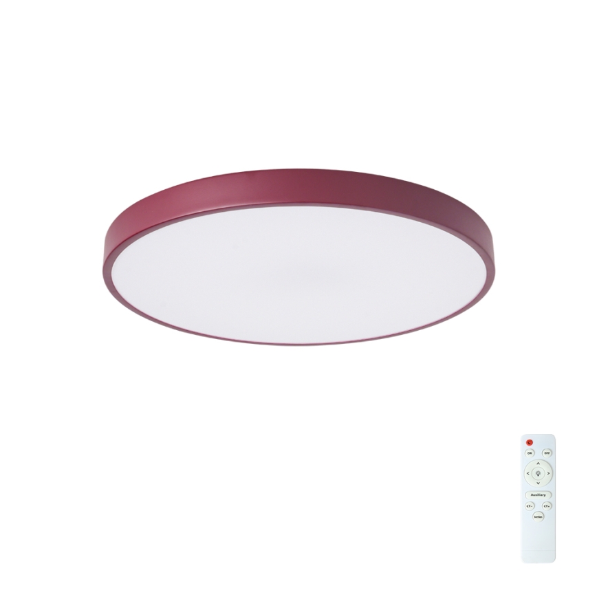 Brilagi - LED zatemnljivo stropno svetilo POOL LED/60W/230V 3000-6000K Ø 50 cm burgundno + daljinski upravljalnik