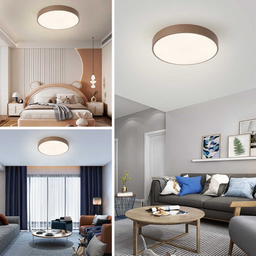 Brilagi - LED zatemnljivo stropno svetilo POOL LED/60W/230V 3000-6000K premer 50 cm rjavo + daljinski upravljalnik