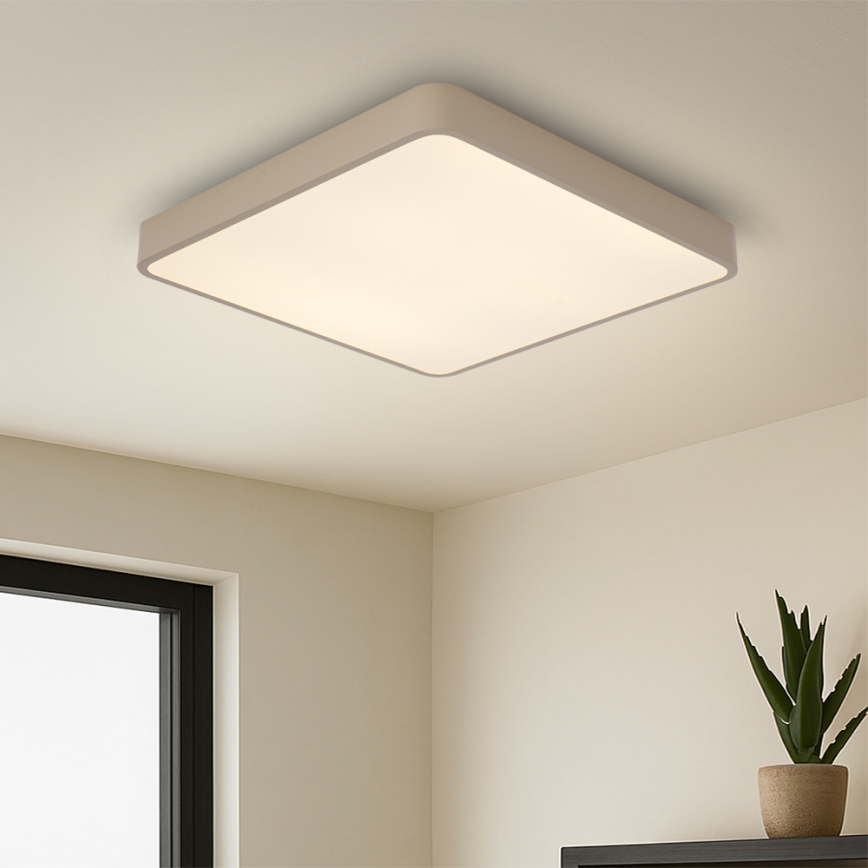 Brilagi - Zatemnjivo LED stropno svetilo POOL SQUARE LED/48W/230V 3000-6000K 50x50 cm bež + daljinski upravljalnik