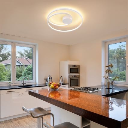 Brilagi - zatemnljiva LED stropna svetilka TWISTER LED/48W/230V 3000-6000K premer 50 cm bela + daljinski upravljalnik