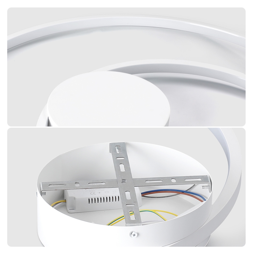 Brilagi - zatemnljiva LED stropna svetilka TWISTER LED/48W/230V 3000-6000K premer 50 cm bela + daljinski upravljalnik