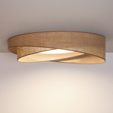 BRILAGI - LED zatemnjiva stropna svetilka VELVET TWIST LED/36W/230V 3000-6000K, premer 65 cm, Wi-Fi Tuya Beacon, bež + daljinski upravljalnik