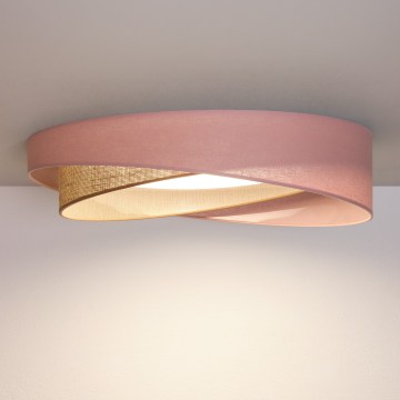 BRILAGI - LED zatemnjiva stropna svetilka VELVET TWIST LED/36W/230V 3000-6000K premer 65 cm Wi-Fi Tuya Beacon rožnata/bežna + daljinski upravljalnik
