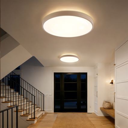 Brilagi - zatemnjiva LED stropna svetilka GLASS POOL DOUBLE LED/80W/230V 3000-6000K 60 cm bež + daljinski upravljalnik