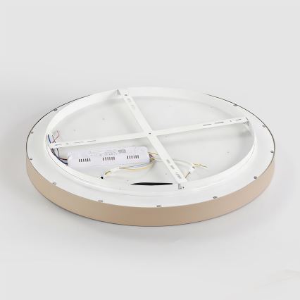 Brilagi - zatemnjiva LED stropna svetilka GLASS POOL DOUBLE LED/80W/230V 3000-6000K 60 cm bež + daljinski upravljalnik