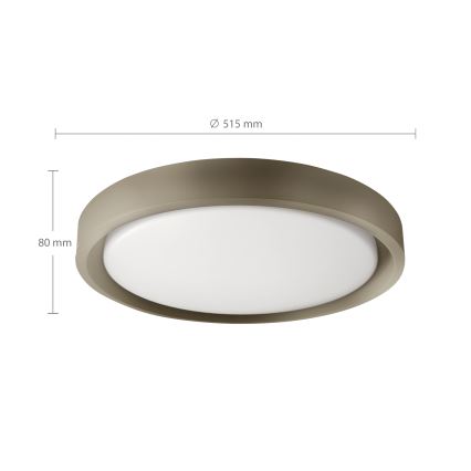 Brilagi - Zatemnjevalna LED stropna svetilka MATTEO LED/60W/230V 3000-6500K, premer 51,5 cm, taupe + daljinski upravljalnik