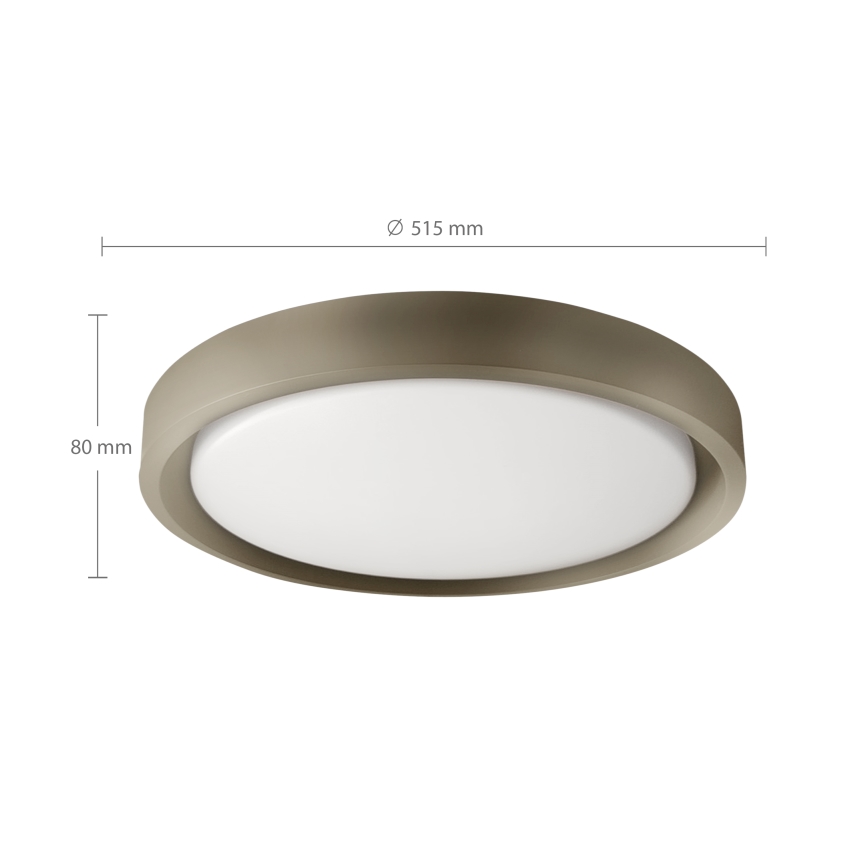 Brilagi - Zatemnjevalna LED stropna svetilka MATTEO LED/60W/230V 3000-6500K, premer 51,5 cm, taupe + daljinski upravljalnik