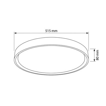 Brilagi - Zatemnjevalna LED stropna svetilka MATTEO LED/60W/230V 3000-6500K, premer 51,5 cm, taupe + daljinski upravljalnik