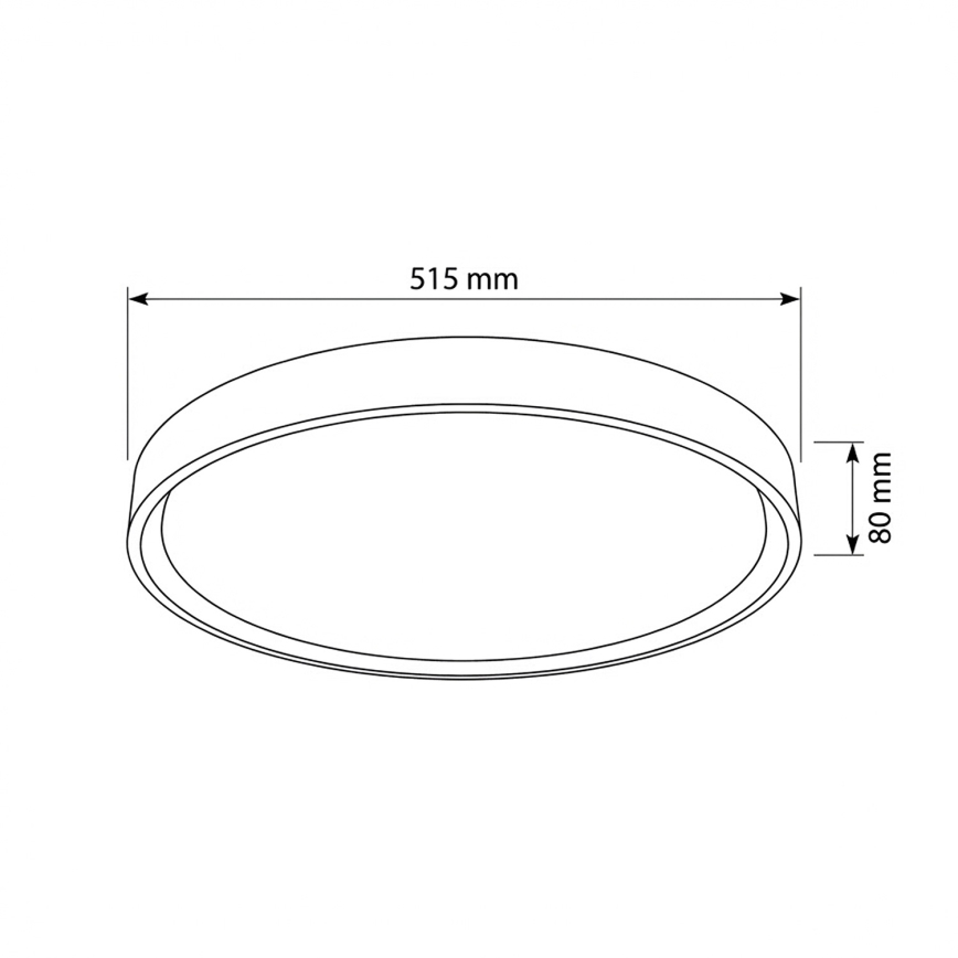 Brilagi - Zatemnjevalna LED stropna svetilka MATTEO LED/60W/230V 3000-6500K, premer 51,5 cm, taupe + daljinski upravljalnik