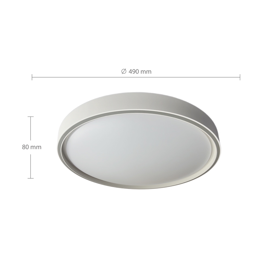 Brilagi - LED zatemnljivo stropno svetilo NANCI LED/60W/230V 3000-6500K premer 49 cm srebrno + daljinski upravljalnik