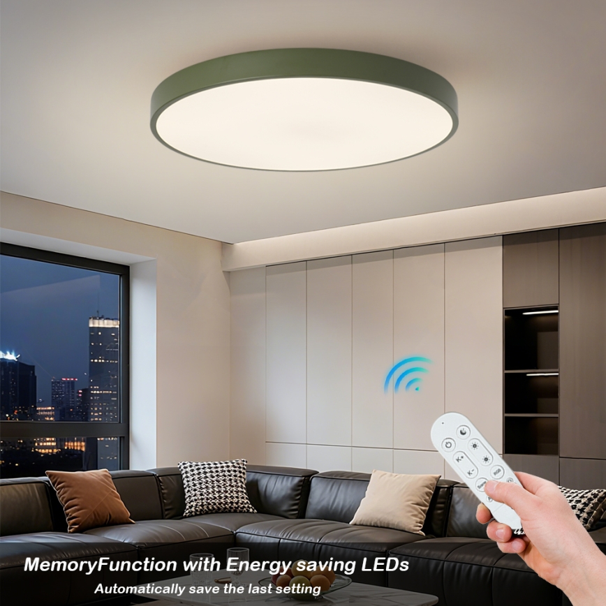 Brilagi - zatemnljivo LED svetilo POOL SMART LED/100W/230V, premer 80 cm, 3000-6000K, Wi-Fi Tuya + z daljinskim upravljalnikom, zelena