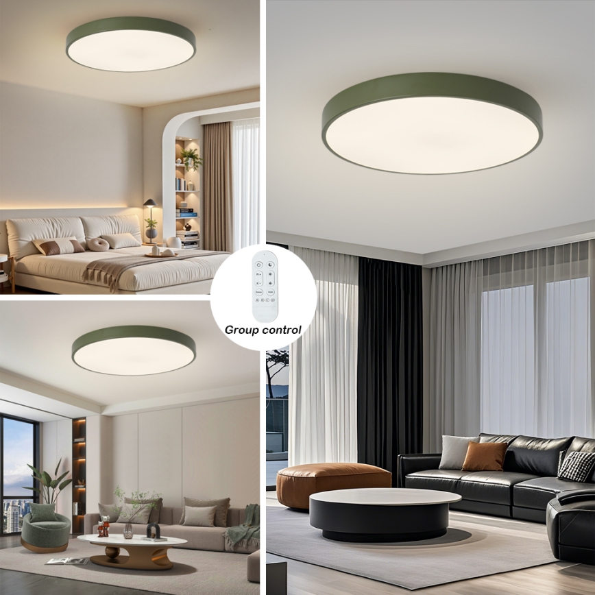 Brilagi - zatemnljivo LED svetilo POOL SMART LED/100W/230V, premer 80 cm, 3000-6000K, Wi-Fi Tuya + z daljinskim upravljalnikom, zelena