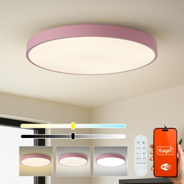 Brilagi - LED zatemnjiva svetilka POOL SMART LED/128W/230V premer 100 cm 3000-6000K Wi-Fi Tuya + z daljinskim upravljalnikom rožnata