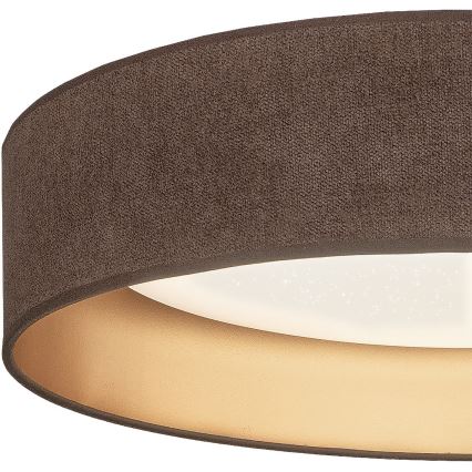 Brilagi - LED zatemnjevalna stropna svetilka VELVET SMARTIX STARS LED/36W/230V 3000–6000K premer 55 cm rjava/zlata Wi-Fi Tuya Beacon + daljinski upravljalnik