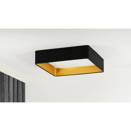 Brilagi - LED stropna svetilka VELVET SQUARE SMART z nastavljivo jakostjo LED/36W/230V 60x60 cm 2700-6500K Wi-Fi Tuya + daljinski upravljalnik črna