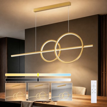 BRILAGI - LED zatemnjiva viseča svetilka na kablu SIGNATURE LED/53W/230V 3000-6000K 120 cm zlata + daljinski upravljalnik