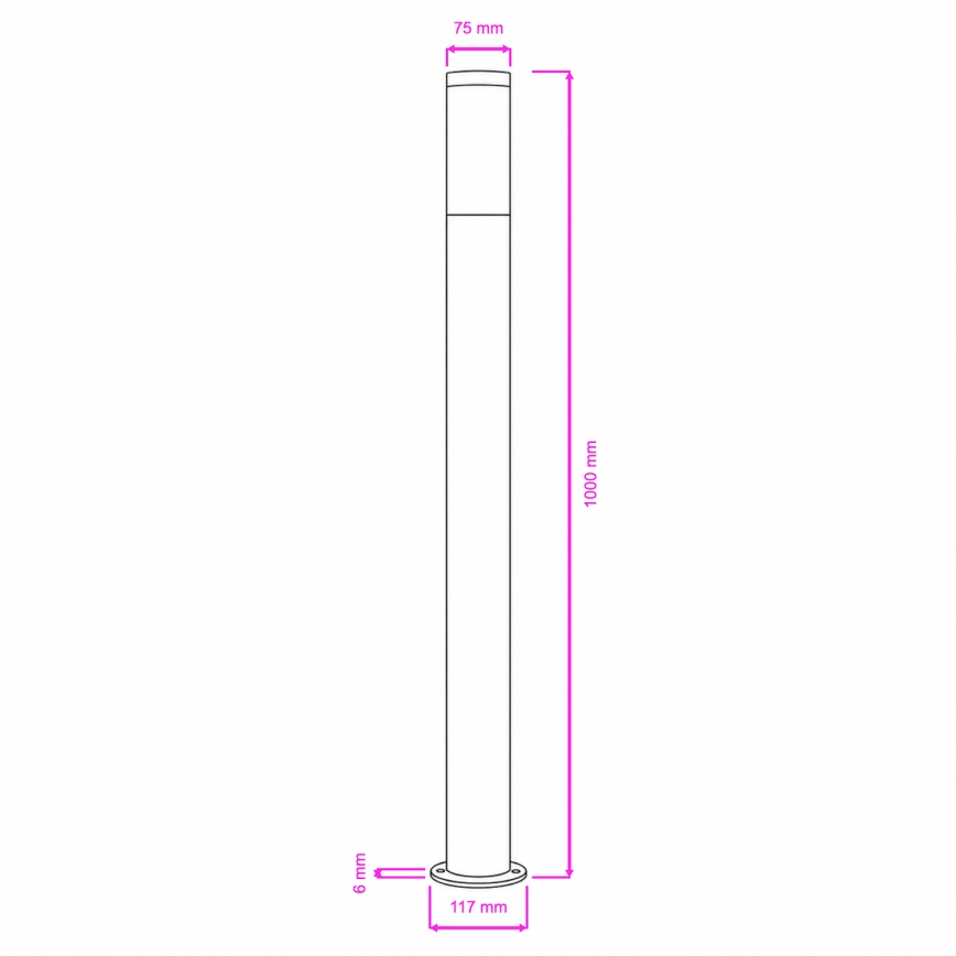 BRILAGI - LED zatemnjiva zunanja svetilka ELIA 1xE27/6W/230V 2700-6500K IP44 Wi-Fi 100 cm antracit