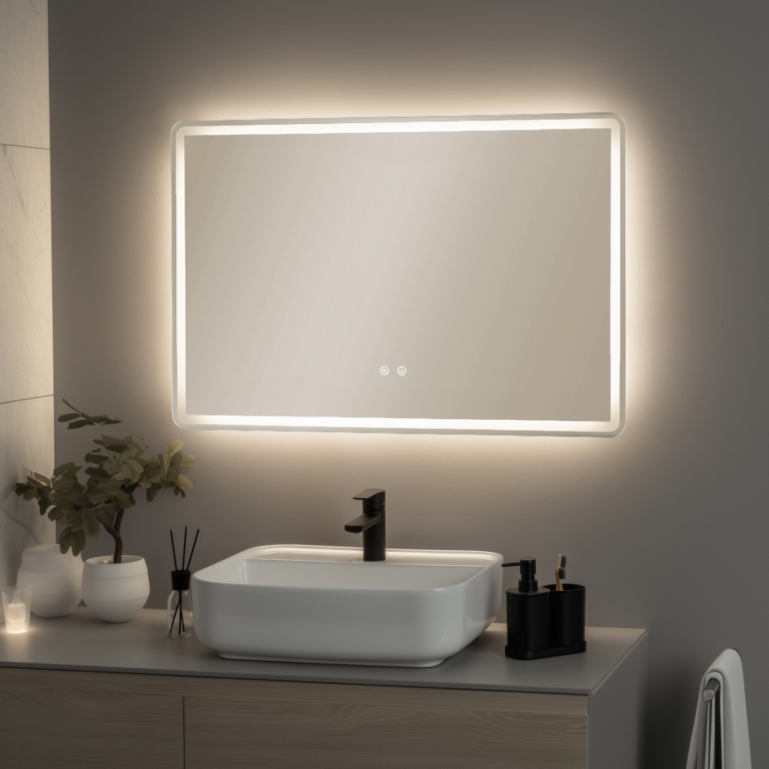 Brilagi - LED ogrevano kopalniško ogledalo BELLA LED/19W/230V 60x90 cm IP44 CRI 90 zatemnljivo + CCT