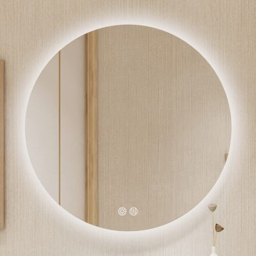 Brilagi - LED zatemnjivo kopalniško ogrevano ogledalo z osvetlitvijo DEMI ECO LED/12W/230V premer 60 cm 3000/4000/6500K IP44