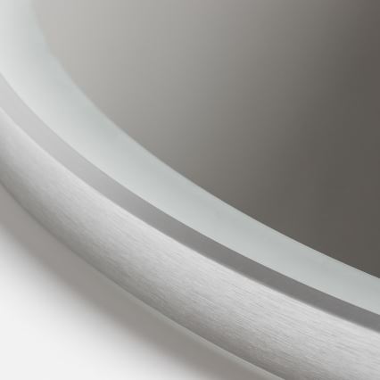 Brilagi - LED zatemnljivo kopalniško ogrevano ogledalo z osvetlitvijo ALU PRO LED/18W/230V, premer 60 cm, 3000/4000/6500K, IP44, mat krom, CRI 90