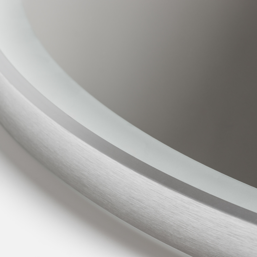 Brilagi - LED zatemnljivo kopalniško ogrevano ogledalo z osvetlitvijo ALU PRO LED/18W/230V, premer 60 cm, 3000/4000/6500K, IP44, mat krom, CRI 90