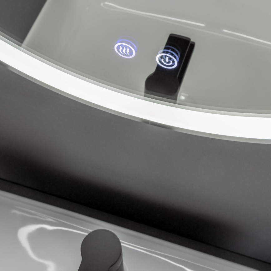 Brilagi - LED zatemnljivo kopalniško ogrevano ogledalo z osvetlitvijo ALU PRO LED/18W/230V, premer 60 cm, 3000/4000/6500K, IP44, mat krom, CRI 90