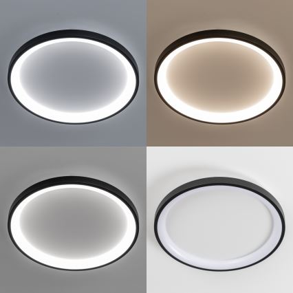 Brilagi - LED zatemnljivo stropno svetilo FALCON SLIM LED/42W/230V 3000-6500K premer 50 cm črna + daljinski upravljalnik