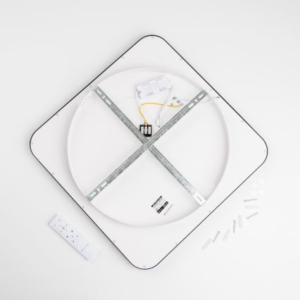 Brilagi - LED zatemnjevalno stropno svetilo FALCON SLIM LED/50W/230V 3000-6500K 50x50 cm črna + daljinski upravljalnik