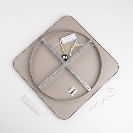 BRILAGI - LED stropna svetilka FALCON SLIM z možnostjo zatemnitve LED/50W/230V 3000-6500K 50x50 cm bela/bež + daljinski upravljalnik