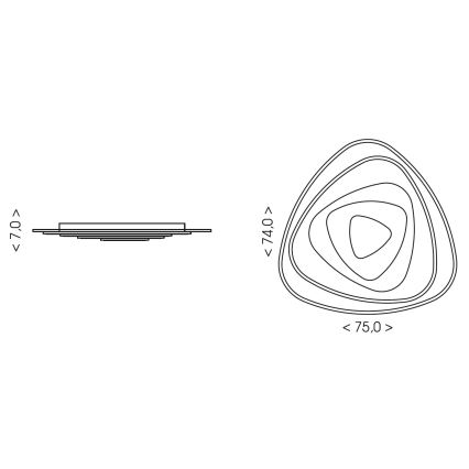 Brilagi - zatemnjevalna LED stropna svetilka MODERN MAXI LED/140W/230V 3000-6000K 74x75 cm + daljinski upravljalnik