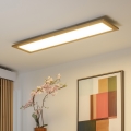 Brilagi - LED zatemnjivo stropno svetilo SLIMFRAME WOOD LED/58W/230V 124x34 cm 3000-6000K rjavo + daljinski upravljalnik